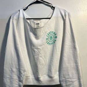 PINK by Victoria’s Secret Fleece Cropped, Off-the-Shoulder Sweatshirt! Sz. XL